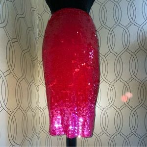 French Connection sequin ombré pencil skirt